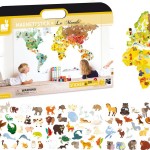 janod mondo decorazione muro sticker magnetici cameretta