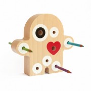 idea regalo per ufficio porta penne in legno