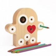 idea regalo porta penne in legno