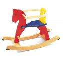 cavallo a dondolo in legno giocattolo per bambini
